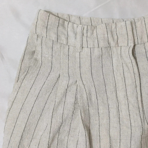 7 For All Mankind Linen Pants, Color Cream/Black Size 4 - Picture 4 of 14